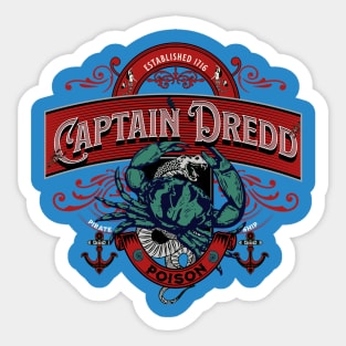 Pirate Captain Dredd Sticker